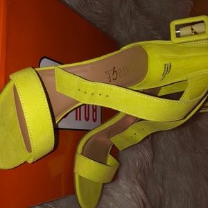 NEON YELLOW HEELS